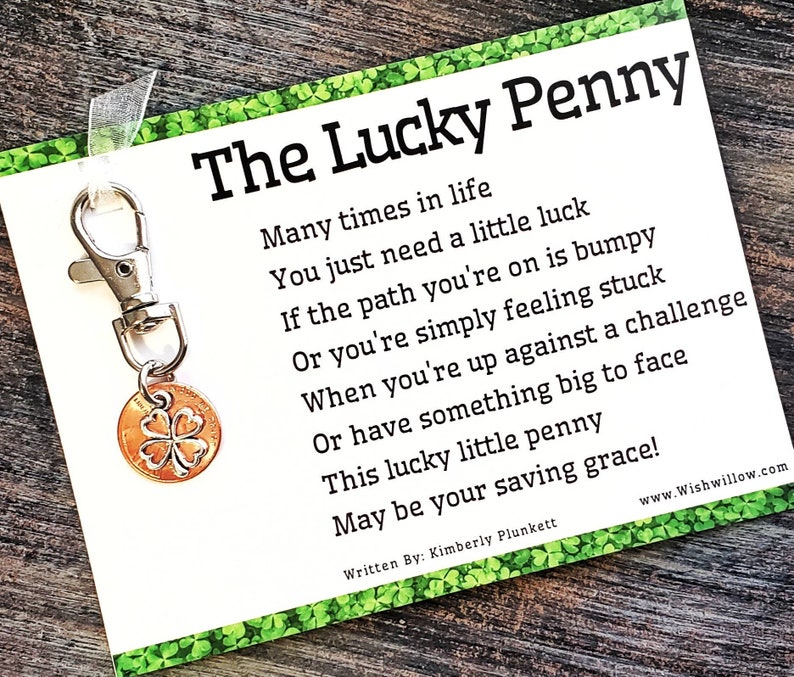 Lucky Penny Poem by K. Plunkett Uplifting Gift Etsy