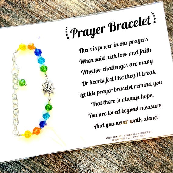 Prayer Bracelet - Encouragement Gift - Poem By Kimberly Plunkett