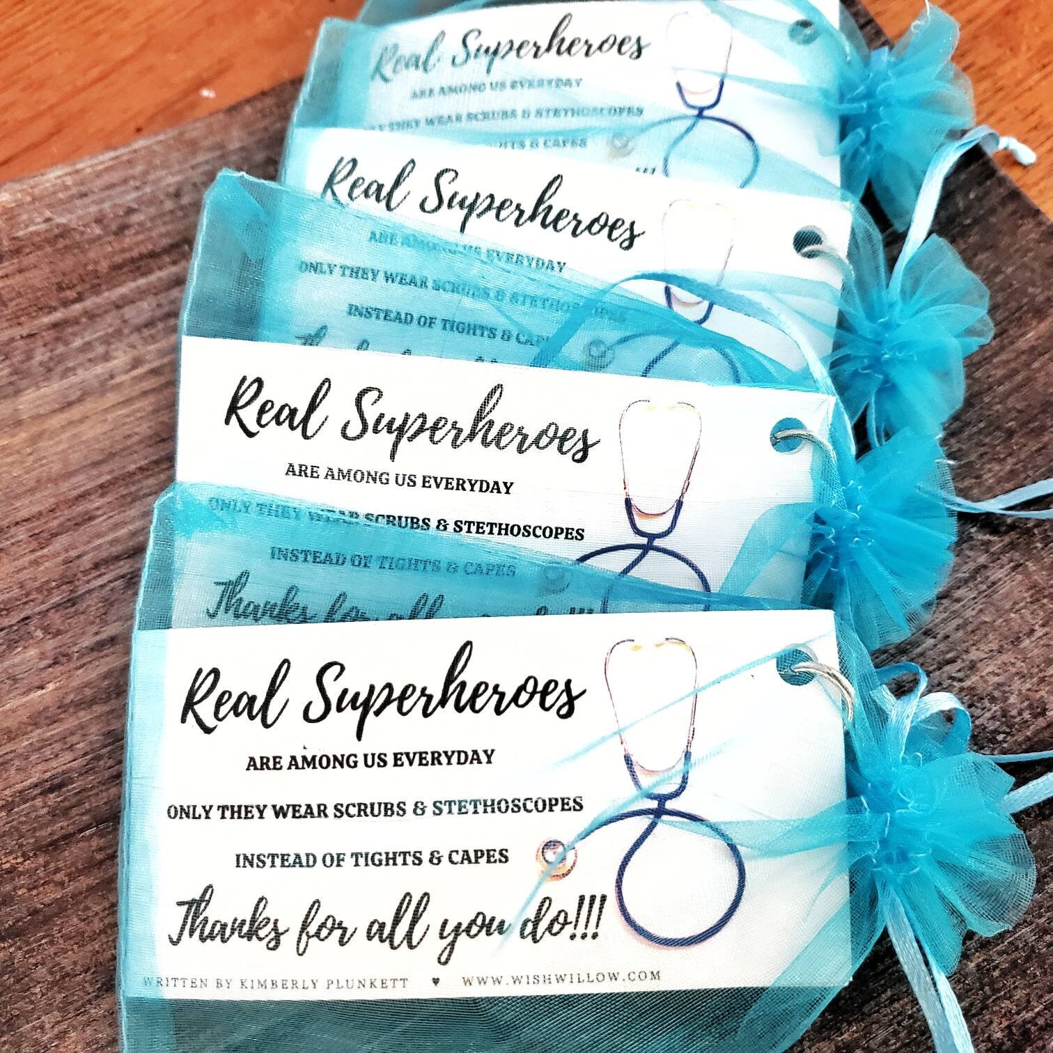 4 Thank You Gifts Keychain With Heartbeat Charm Real Heroes Wear