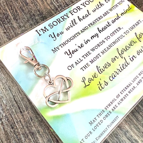 Sorry For Your Loss - Sympathy Gift, Bereavement, Condolences, Remembrance, Loved One, Comfort, Grief - Infinite Love Clip/Charm