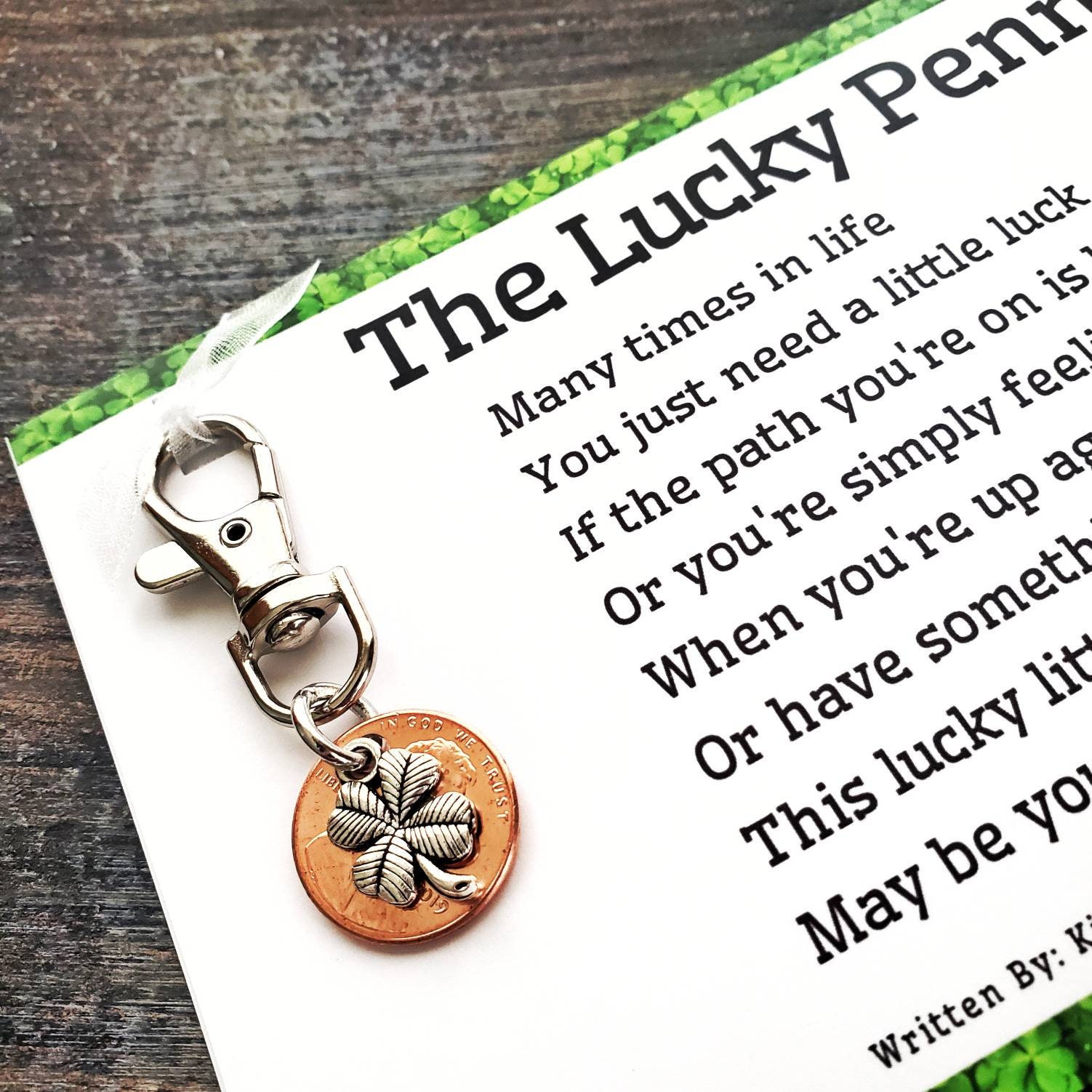 Lucky Penny Poem by K. Plunkett Inspirational Gift | Etsy