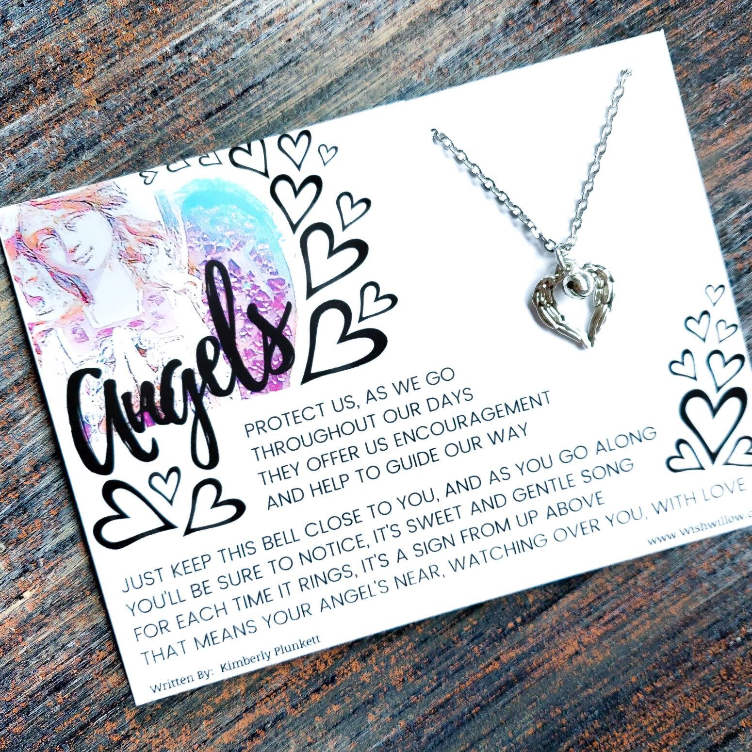 Angels Are Near Guardian Angel Bell 18 Necklace With Bell Angel