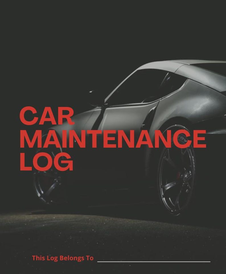 Car Maintenance Checklist, Log Templates Vehicle Journal, Service