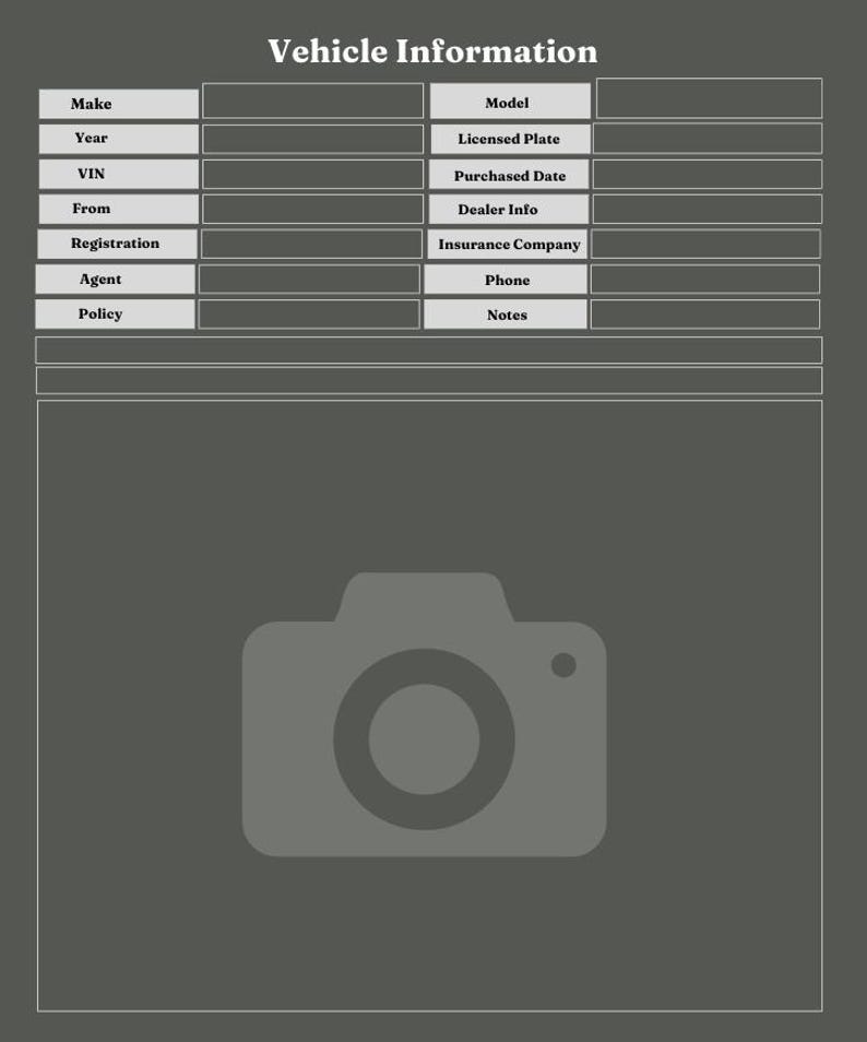 Car Maintenance Checklist, Log Templates Vehicle Journal, Service