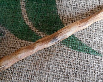 Wild Cherry wood Wand with spiral, Witchcraft, Wicca Healing Wand