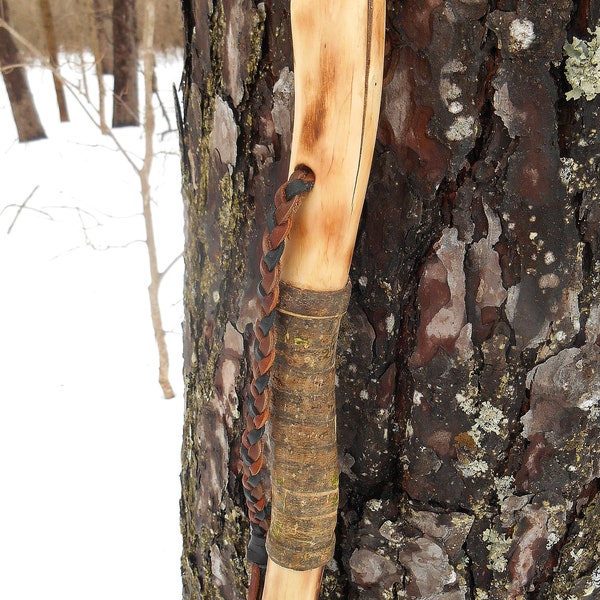 Bâton de marche en bois d'érable, grand bâton de randonnée robuste pour les randonnées dans la nature, cadeau pour randonneur, sentier de randonnée, bâton en bois