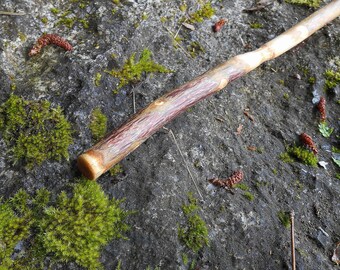 Rustic Plum Wood Wand, Healing, Wicca