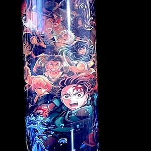 Demon Slayer Anime Tumbler | 20oz Stainless Steel | Nezuko Zenitsu Tanjiro Inspired Cup | Anime Fan Gift | Otaku Drinkware | Custom Tumbler