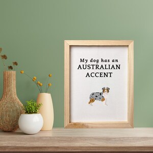 Australian Shepherd Matte Poster Wall Art and Decor