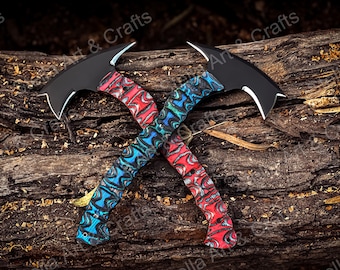 Handmade Tomahawk Axe: Full Tang, Carbon Steel Blade, Camping Hatchet Birthday Gift for Men