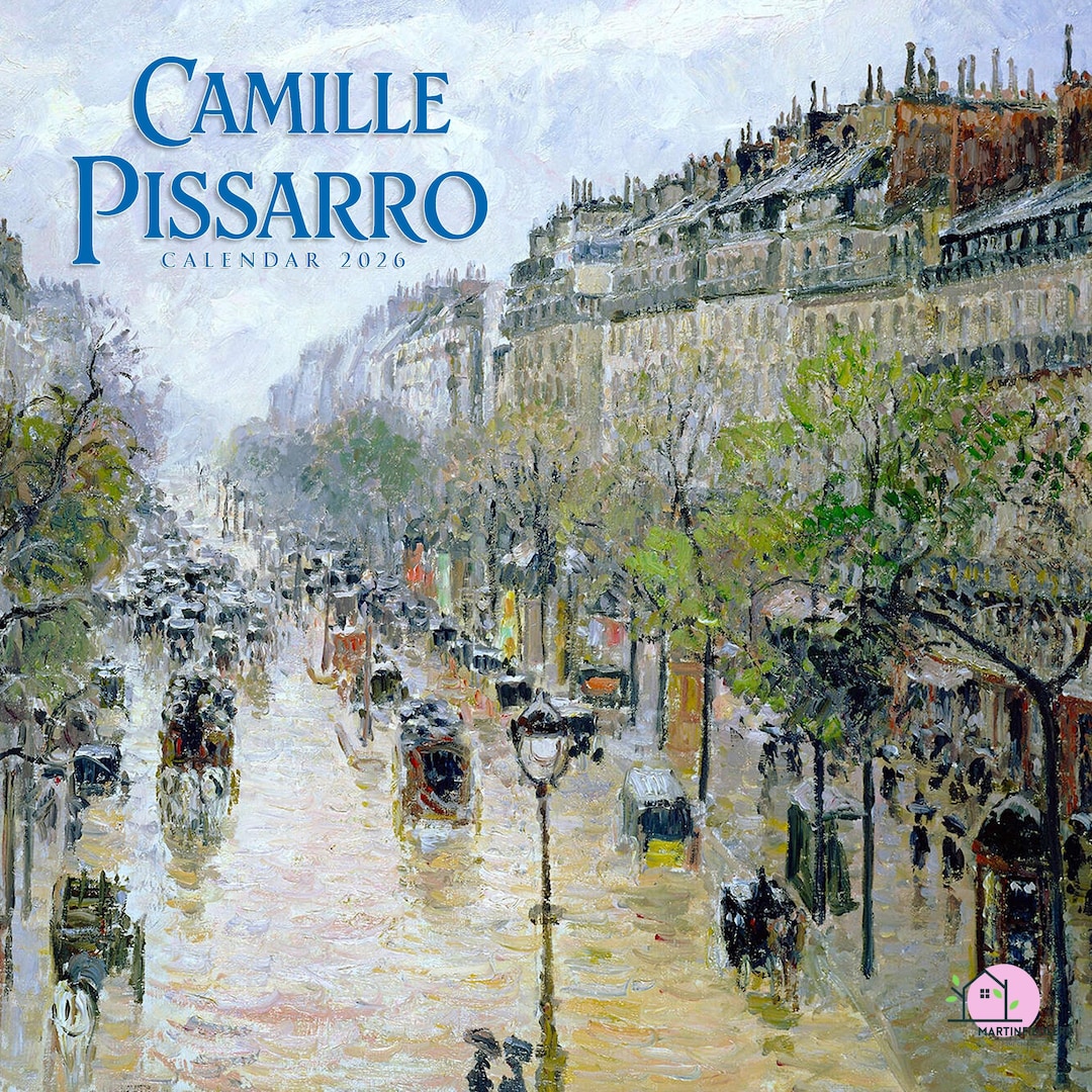 2026 Camille Pissarro Wall Calendar: Impressionist Landscape and
