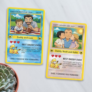 Carte photo pour la fête des pères - Carte portefeuille personnalisée pour papa - Cadeau super-héros pour papa offert par des enfants - Nouveau souvenir pour papa - Meilleur cadeau pour la fête des pères