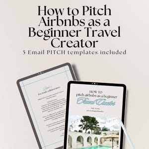 Airbnb Pitch Template Bundle for Travel Creators | Email Scripts & Tips to Pitch Hosts | Beginner-Friendly Guide for Content Creators