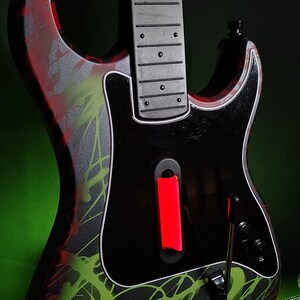 Custom Painted Kramer Shredder DFNT Modded RGB Mech Frets and Strum - Clone Hero - and more