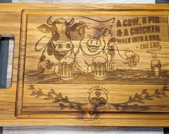 Custom Made Personalized Engraved Acacia Wood Cutting Board - Etsy