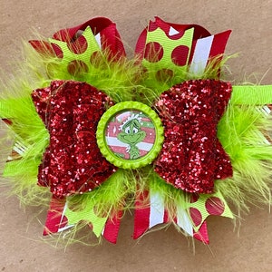 Grinch Inspired Bow