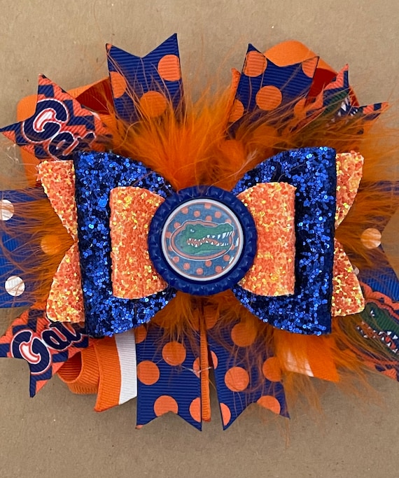 Florida Gator Bow (orange & blue)