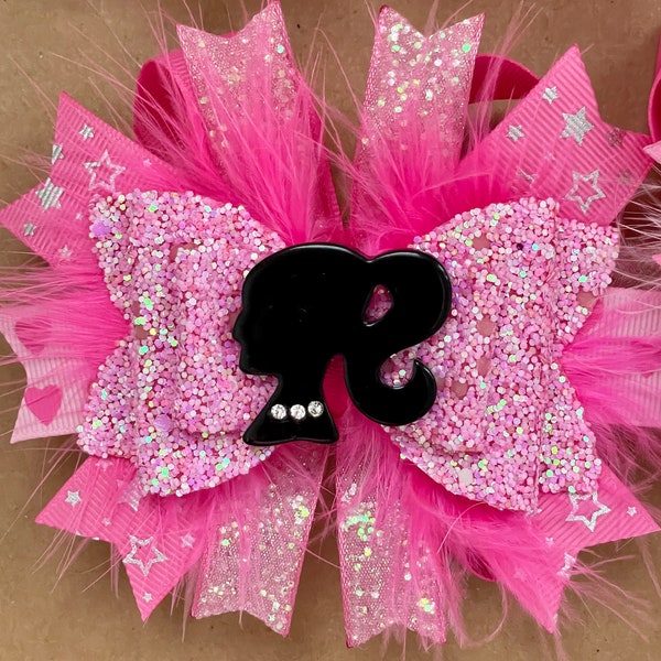 Doll Inspired Bow - 4.5” Hot Pink or Pink