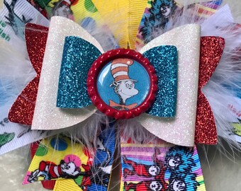 Dr Seuss Inspired Bow