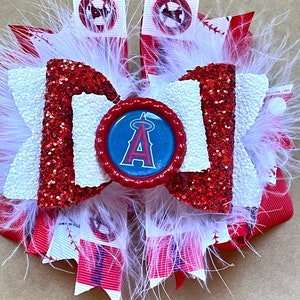 California Angels Inspired Bow