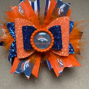 Denver Broncos Inspired Bow