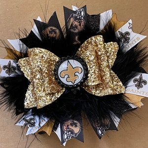 New Orlean Saints Inspired Bow