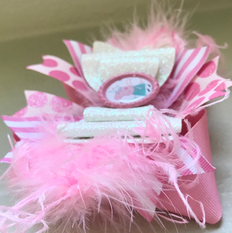 Light Pink Peppa Pig Inspired Bow