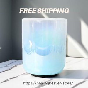 432Hz/440Hz 6/7/8インチ ブルークリアクォーツクリスタルシンギングボウル アクセサリー付き ヨガ＆瞑想用リラクゼーションサウンドボウル サウンドボウル