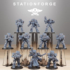 Station Forge - 50x Sokratis Legion Squad - 3D Gedruckt - Grimdark Future - Full Squad BULK - 50x Modelle