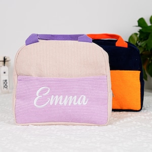 Sac à lunch brodé personnalisé, Sac à lunch brodé personnalisé, Sac à lunch réutilisable, Sac à lunch personnalisé, Cadeau pour maman ou professeur