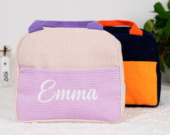 Custom Embroidered Lunch Bag, Personalized Embroidered Lunch Bag, Reusable Lunch Bag, Custom Name Lunch Bag, Gift for Mom or Teacher