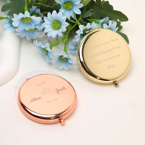 Personalized Compact Mirror, Custom Pocket Mirror, Custom Engraved Mirror, Gifts for Best Friend, Custom Name Pocket Mirror, Gift for Her