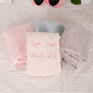Custom Embroidered Hand Towels, Cotton Name Towel, Personalized Hand Towel, Towel with Letter, Monogrammed Hand Towel,Bathroom supplies
