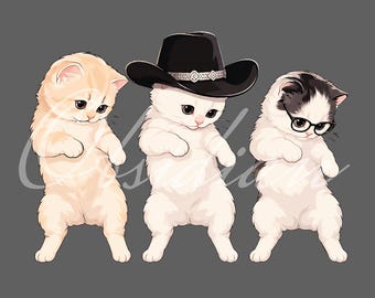 Gatitos PNG La Calabaza Imprimibles para Stikers y Mas