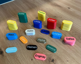 Namensschild magnetisch – Individueller Name für Zuhause, Büro oder Schule, Perfektes Geschenk für KiTa oder Schulklasse