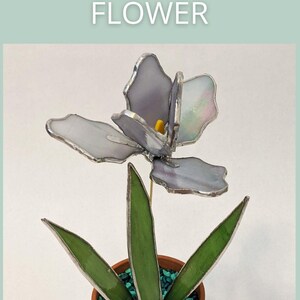 3D-irisblomma-HANDLING, DIY-mönster av målat glas PDF digital nedladdning för konstgjord blombukett, hobby kommersiell licens