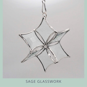 TUTORIAL 3D Star Bevel Spinner, Stained Glass PDF digital tutorial for glass art, Hobby and commercial license for DIY suncatcher garden art