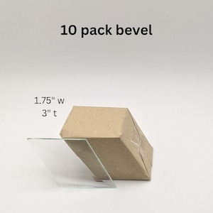 1.75&quot; x 3&quot; Diamond Bevel Pyramids, 10 pieces of clear glass bevel 1-3/4 x 3 inch, DIY stained glass crystal suncatchers and windows