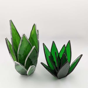 Tutoriel 3D Spikey succulentes en 3 tailles, modèle de vitrail bricolage téléchargement numérique PDF pour art végétal serpent de verre, licence commerciale passe-temps