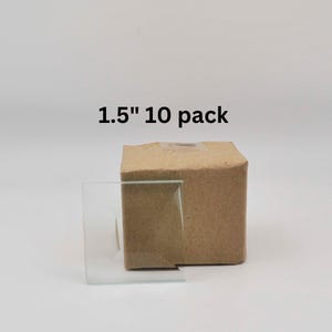 1.5&quot; Square Bevel, 10 pieces of clear glass bevel 1.5x1.5 for DIY stained glass crystal suncatchers, one and a half inches