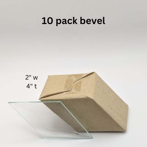 2&quot; x 4&quot; Diamond Bevel Pyramids, 10 pieces of clear glass bevel 2 x 4 inch, DIY stained glass crystal suncatchers and windows
