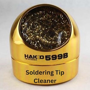 Soldering iron tip cleaner by Hakko, copper wire stand for stained glass and soldering
