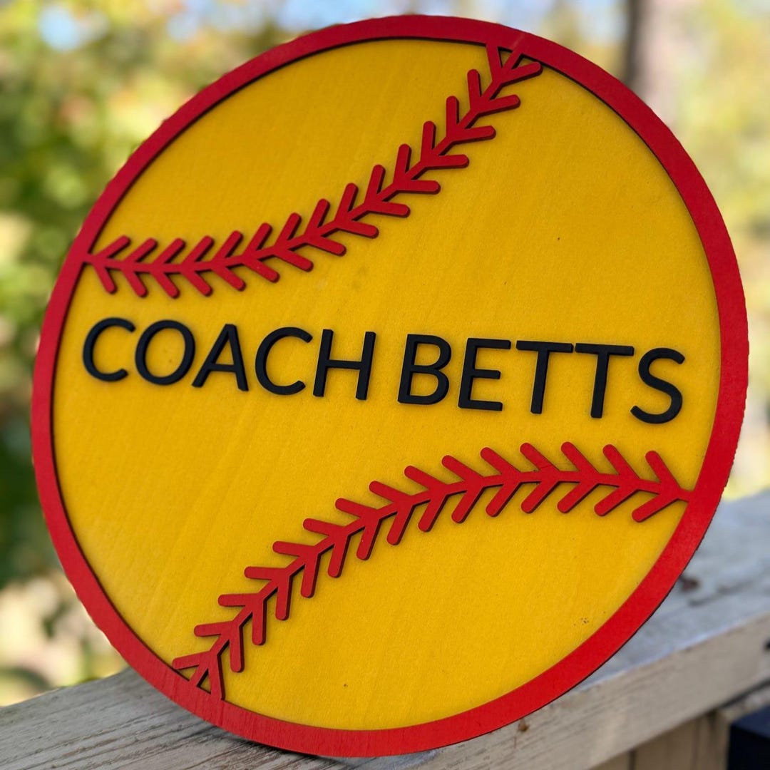 Softball Support. Sign Personalized Softball Coach Gift Sign, Team Keepsake - Etsy