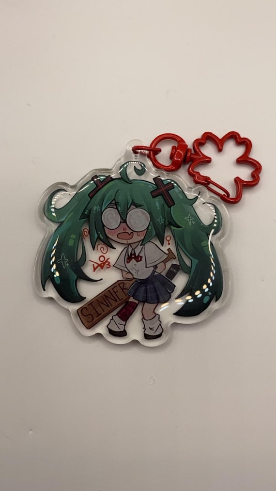 Rotten girl miku keychain 2.5"