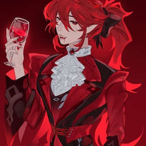 Vampire Diluc print 8x10&quot;