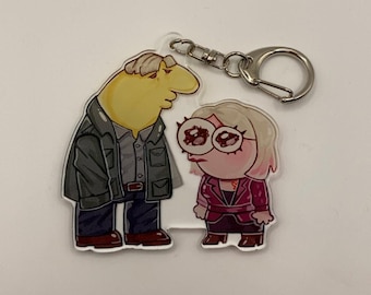 Silent Friends keychain 2.5"