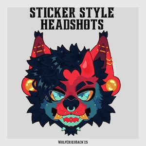 Furry Art Commission Symmetrical Headshot