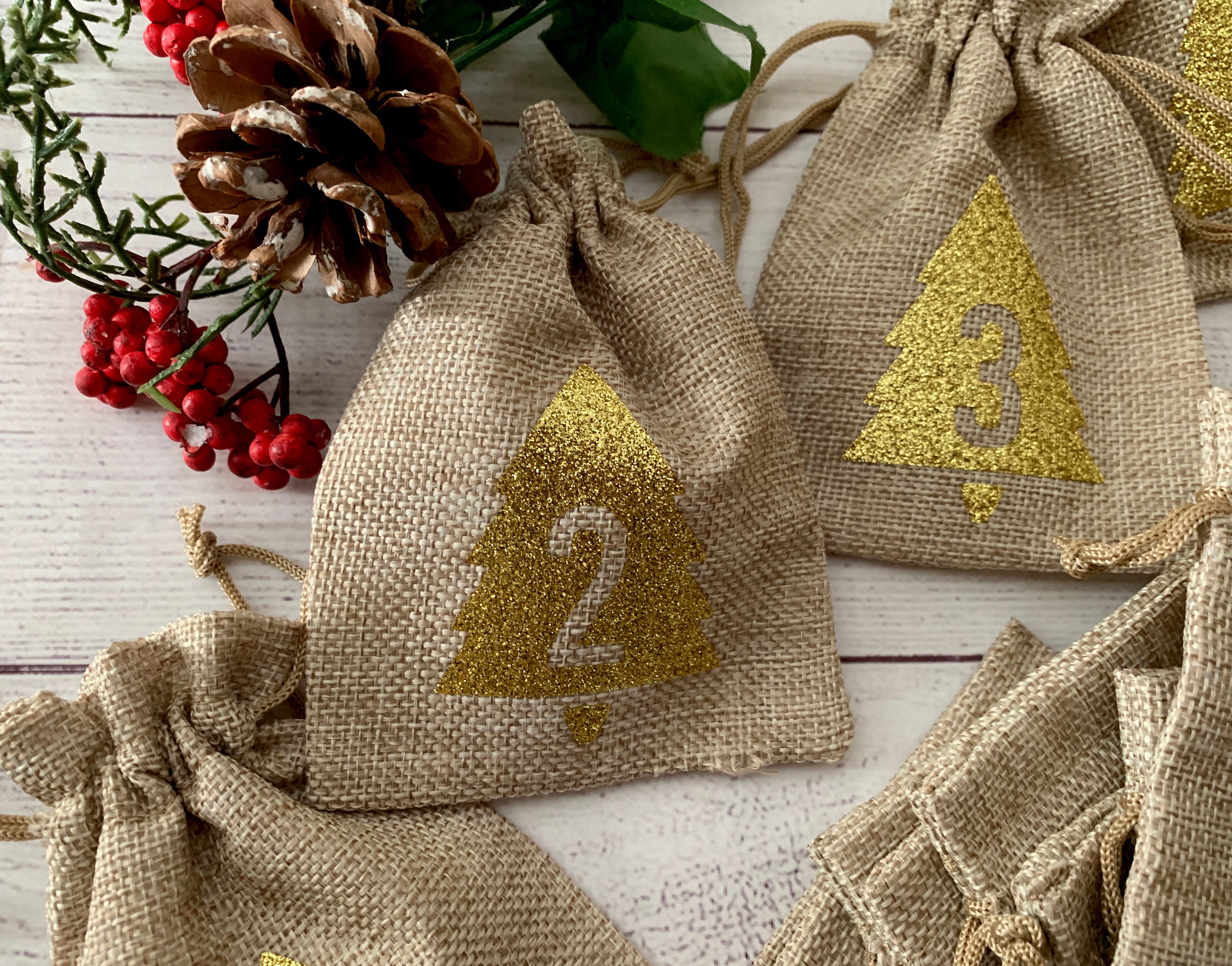 Christmas burlap bags hotsell