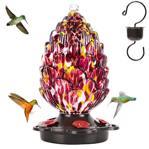 Hand Blown Glass Hummingbird Feeder Made in Usa: Stunning Craftsmanship