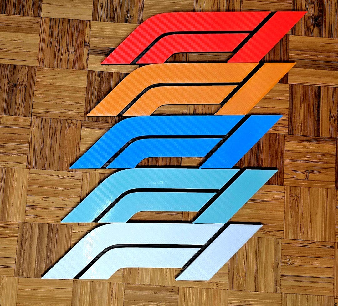Design One Racing Decals F1 Logo Carbon Fiber Look - 3D Printed Sticker – Formula One Racing ...